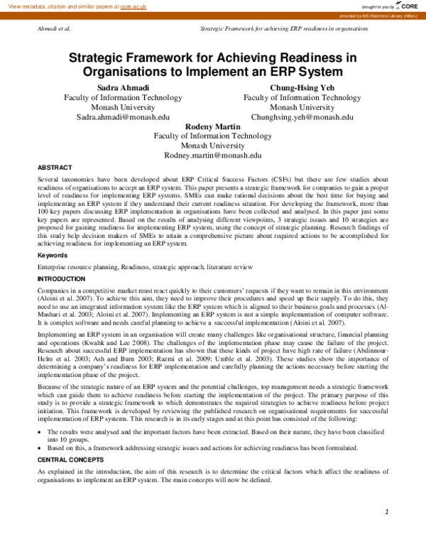 (PDF) Strategic Framework for Achieving Readiness in Organizations to ...