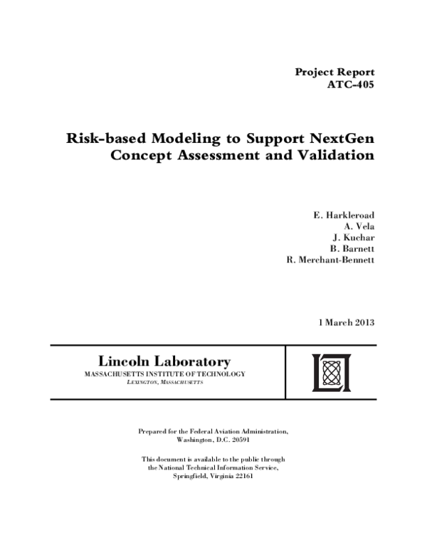 (PDF) Risk-based Modeling to Support NextGen Concept Assessment and ...