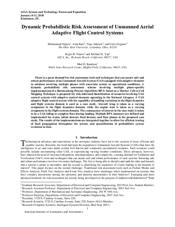 (PDF) Dynamic Probabilistic Risk Assessment of Unmanned Aerial Adaptive