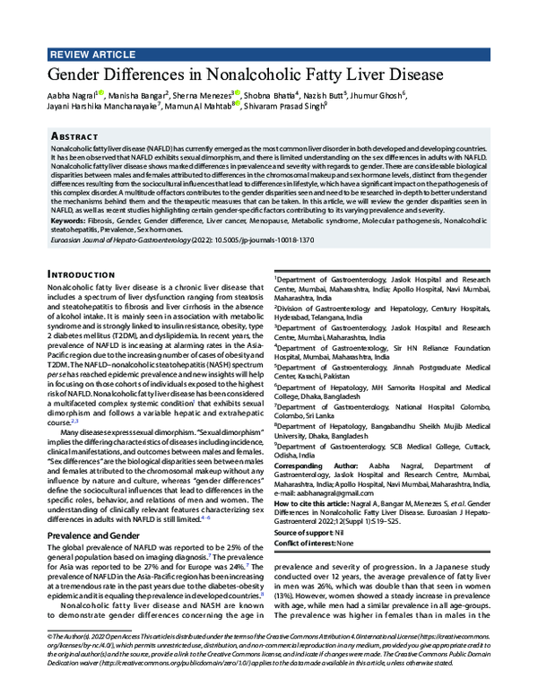 (PDF) Gender Differences in Nonalcoholic Fatty Liver Disease