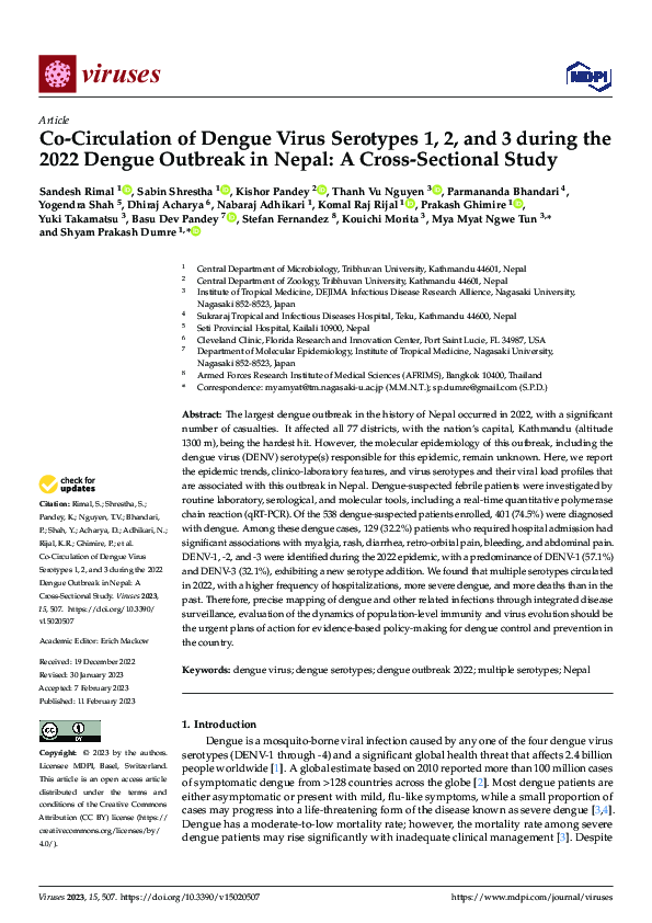 (PDF) Co-Circulation of Dengue Virus Serotypes 1, 2, and 3 during the ...