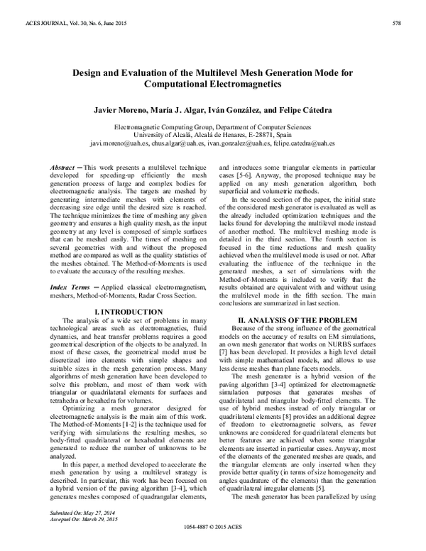 (PDF) Design and Evaluation of the Multilevel Mesh Generation Mode for ...