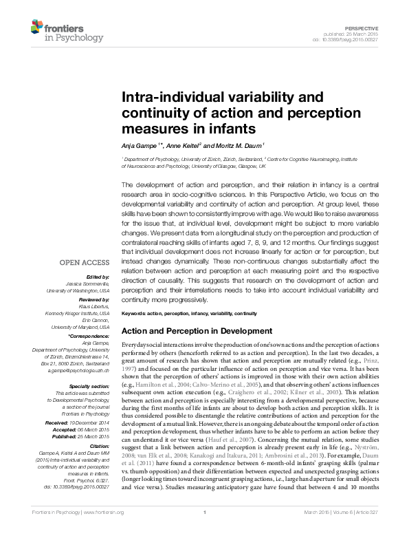 (PDF) Intra-individual variability and continuity of action and ...