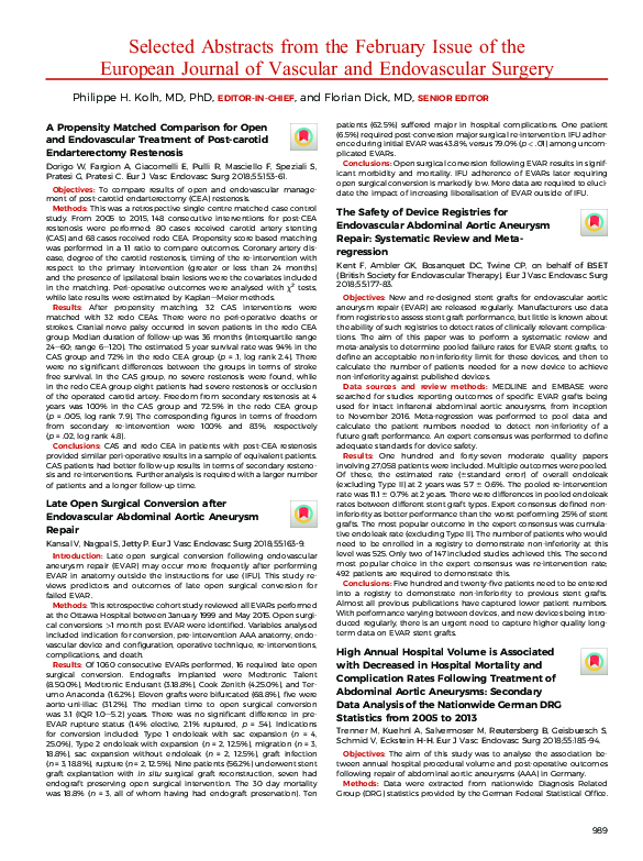 (PDF) Late Open Surgical Conversion After Endovascular Abdominal Aortic ...