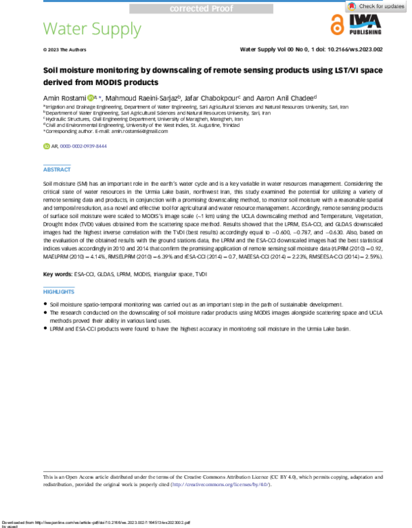 (PDF) Soil moisture monitoring by downscaling of remote sensing ...