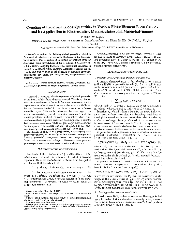 (PDF) Coupling of local and global quantities in various finite element ...