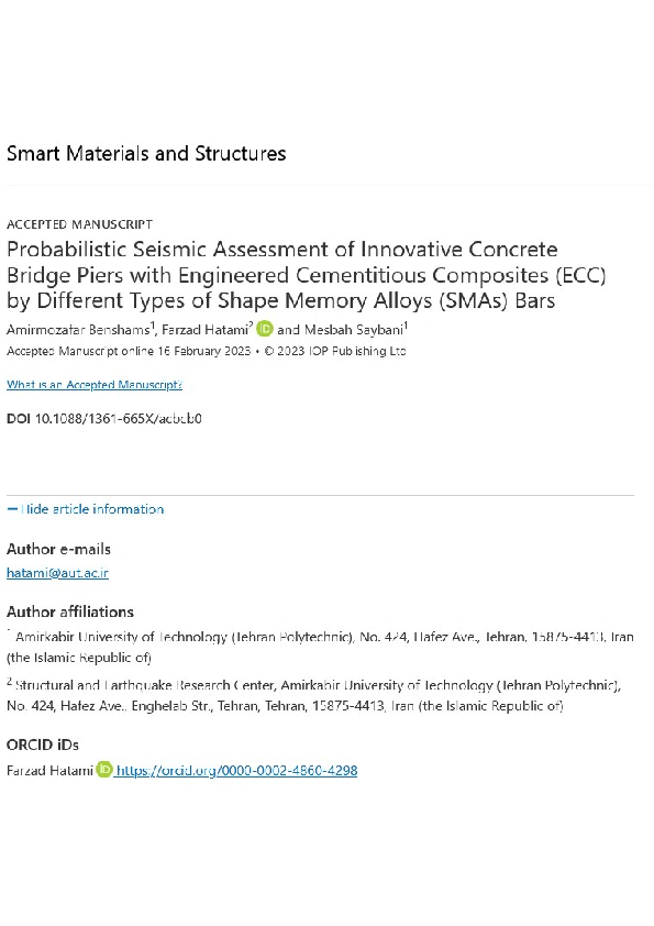 (PDF) Probabilistic Seismic Assessment of Innovative Concrete Bridge ...