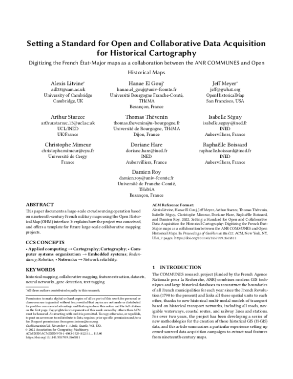 (PDF) Setting a standard for open and collaborative data acquisition ...