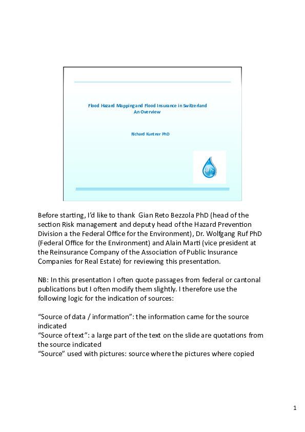 Pdf Flood Hazard Mapping Complementary Notes