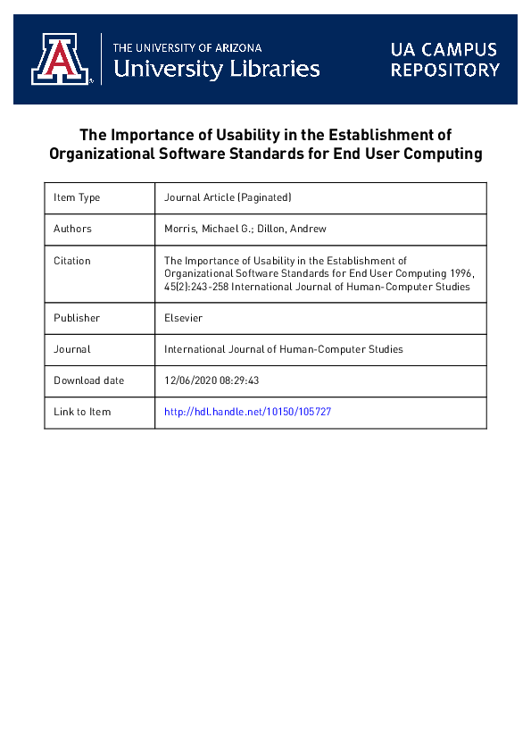 (PDF) The importance of usability in the establishment of ...