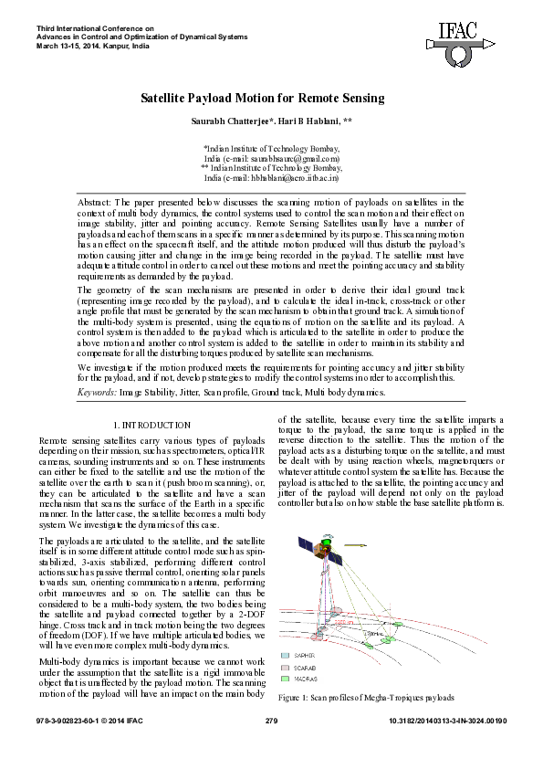 (PDF) Satellite Payload Motion for Remote Sensing