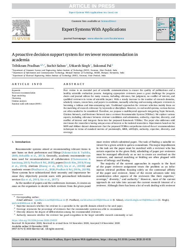 (PDF) A proactive decision support system for reviewer recommendation ...