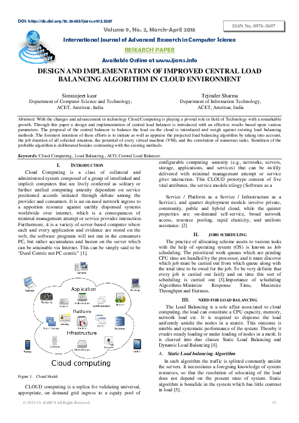 (PDF) Design and Implementation of Improved Central Load Balancing ...