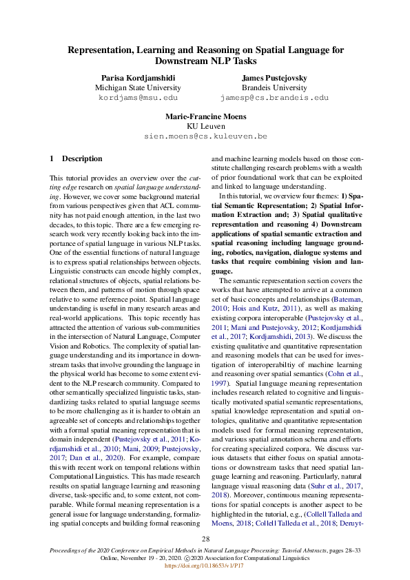(PDF) Representation, Learning and Reasoning on Spatial Language for ...