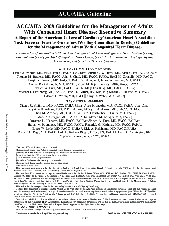 (PDF) ACC/AHA 2008 Guidelines for the Management of Adults With ...