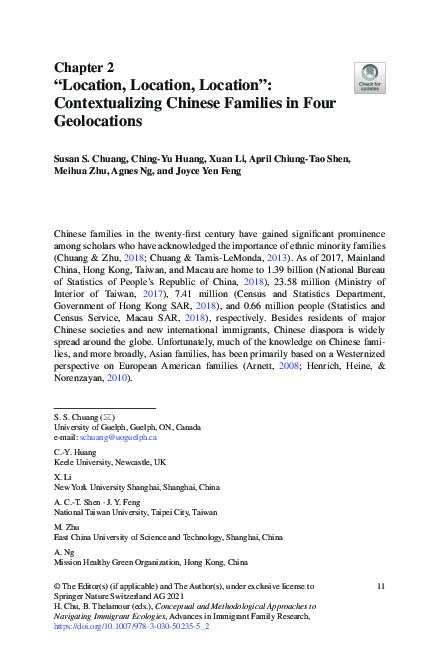 (PDF) “Location, Location, Location”: Contextualizing Chinese Families ...