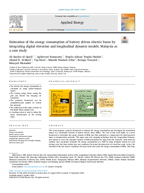 (PDF) Estimation of the energy consumption of battery driven electric ...