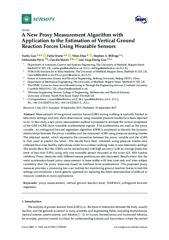 (PDF) A New Proxy Measurement Algorithm with Application to the ...