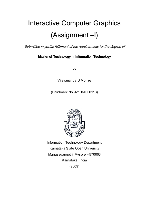 (PDF) Interactive Computer Graphics Assign I