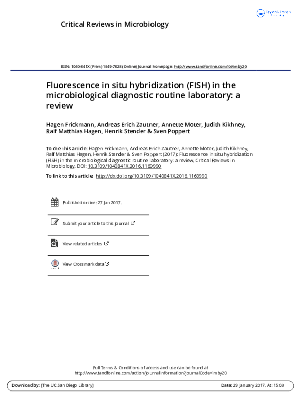 (PDF) Fluorescence in situ hybridization (FISH) in the microbiological ...