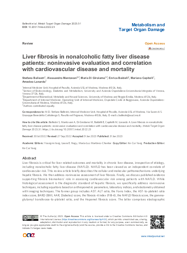 (PDF) Liver fibrosis in nonalcoholic fatty liver disease patients ...