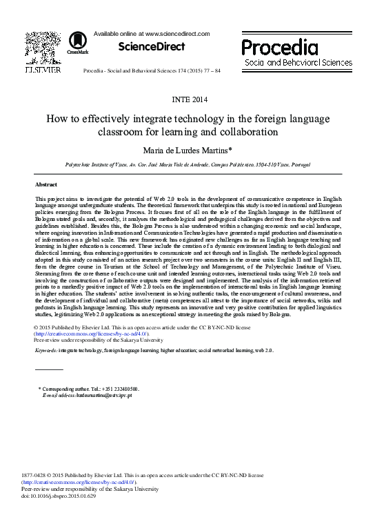 (PDF) How to Effectively Integrate Technology in the Foreign Language ...