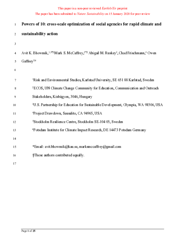 (PDF) Powers of 10: cross-scale optimization of social agencies for ...