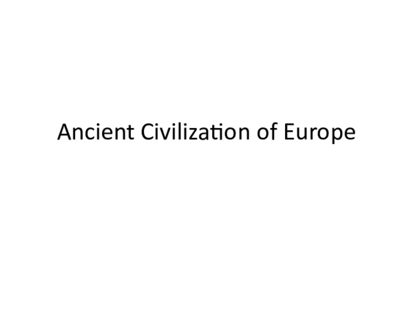 (PPT) Ancient Civilization of Europe