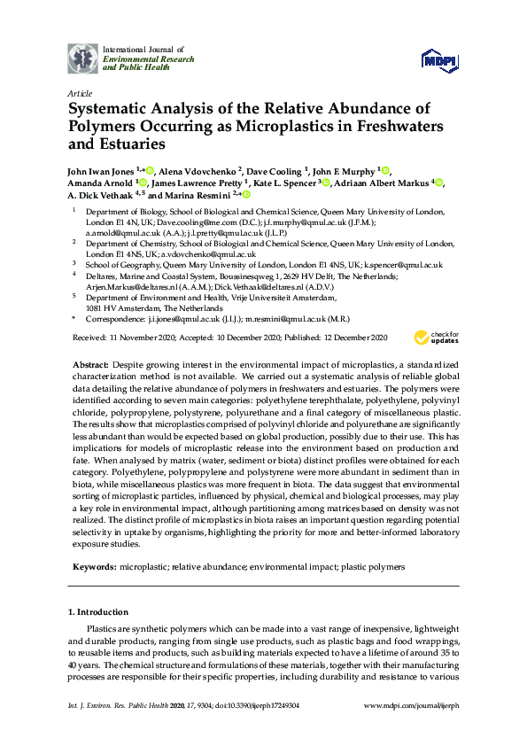 (PDF) Systematic Analysis of the Relative Abundance of Polymers ...