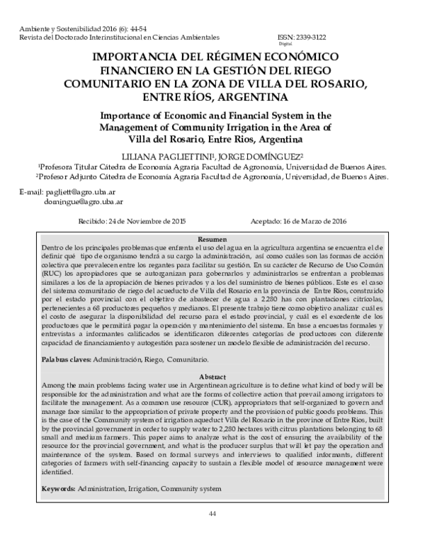 (PDF) Importance of Economic and Financial System in the Management of ...