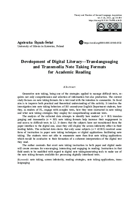 (PDF) Development of Digital Literacy – Translanguaging and Transmedia ...