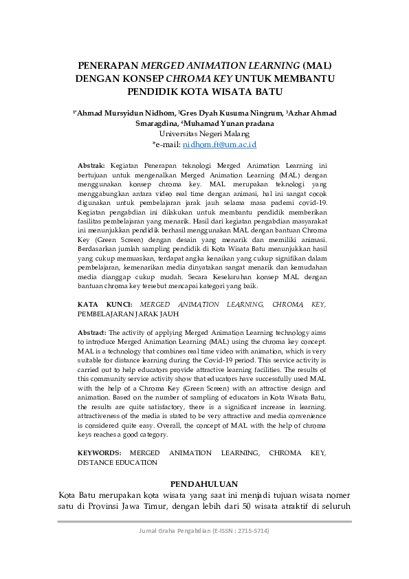 (PDF) Penerapan Merged Animation Learning (Mal) Dengan Konsep Chroma ...
