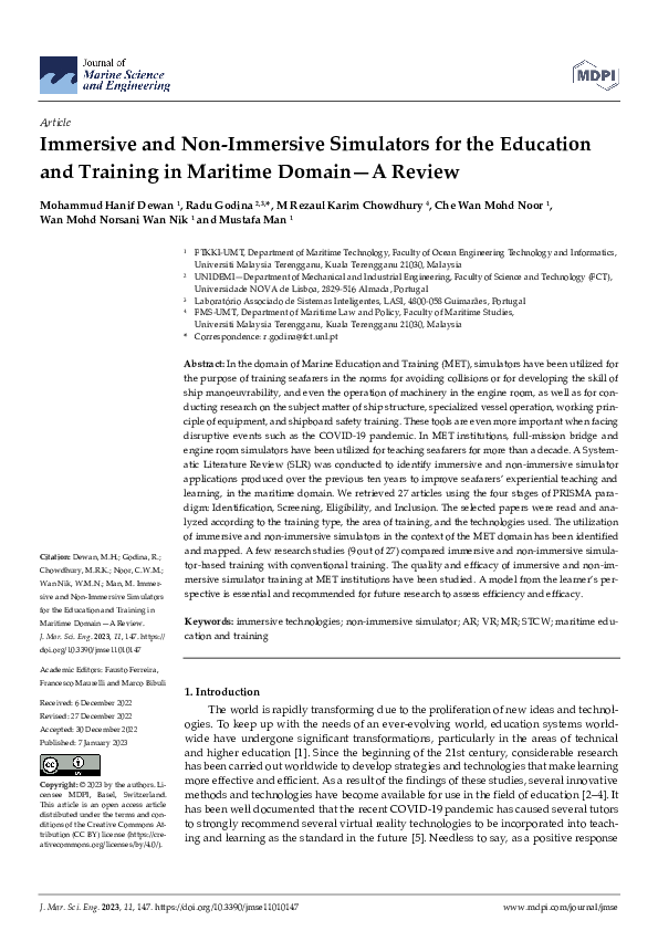 (PDF) Immersive and Non-Immersive Simulators for the Education and ...