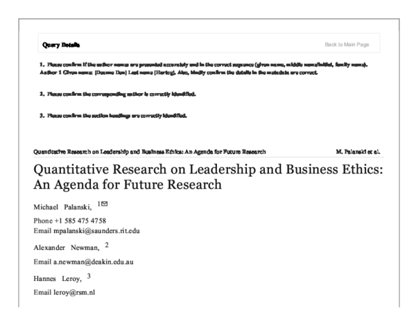 (PDF) Quantitative Research on Leadership and Business Ethics ...