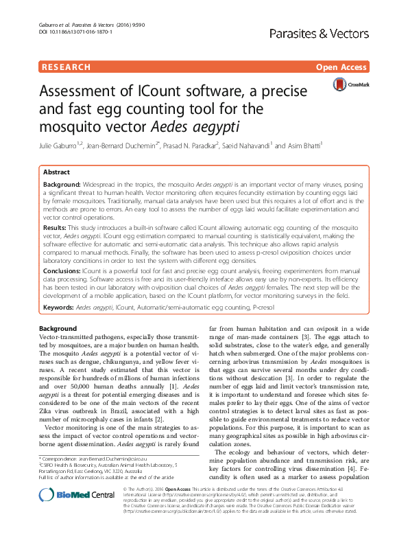 (PDF) Assessment of ICount software, a precise and fast egg counting ...