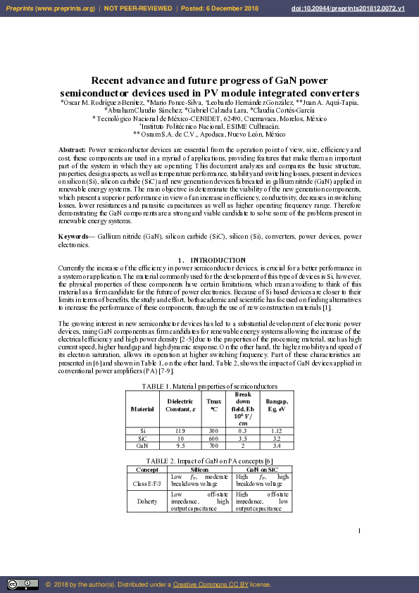 (PDF) Recent Advance and Future Progress of GaN Power Semiconductor ...