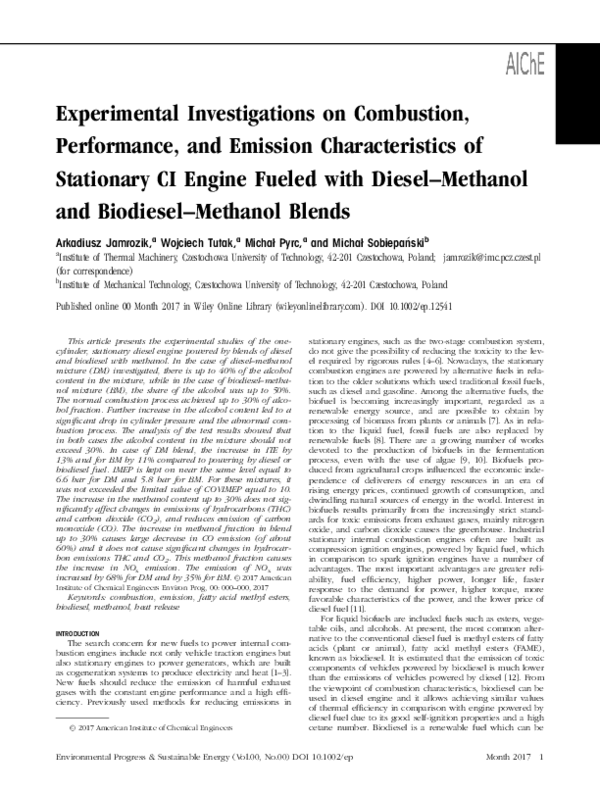 (PDF) Experimental investigations on combustion, performance and ...