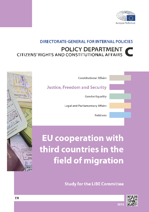 (PDF) EU cooperation with third countries in the field of migration ...