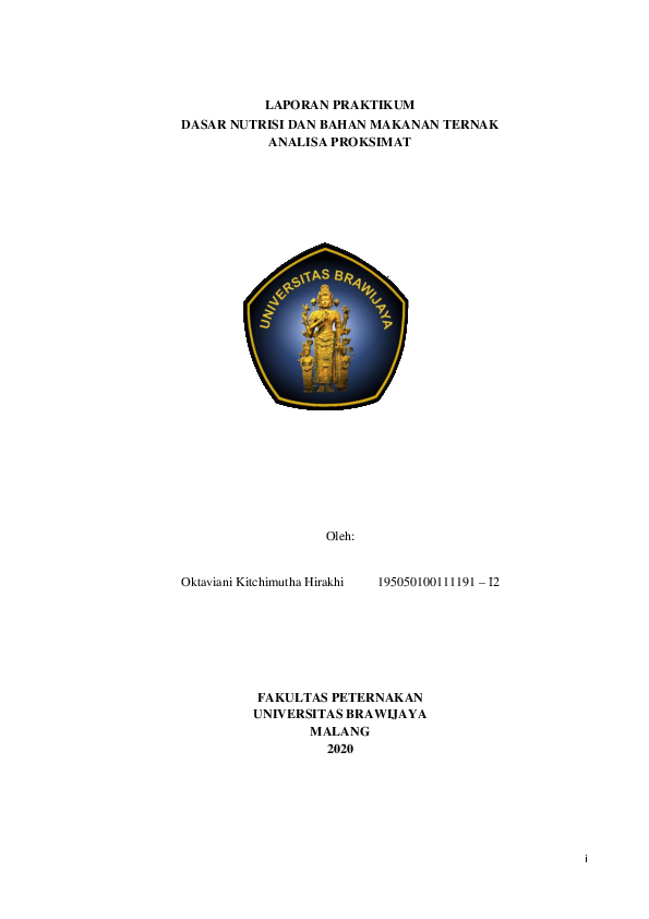 Pdf Laporan Praktikum Dasar Nutrisi Dan Bahan Makanan Ternak Dtht