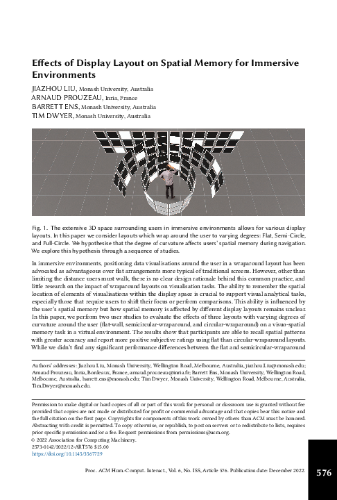 (PDF) Effects of Display Layout on Spatial Memory for Immersive ...