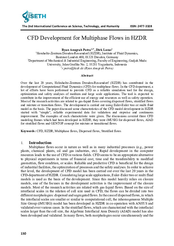 (PDF) CFD Development for Multiphase Flows in HZDR