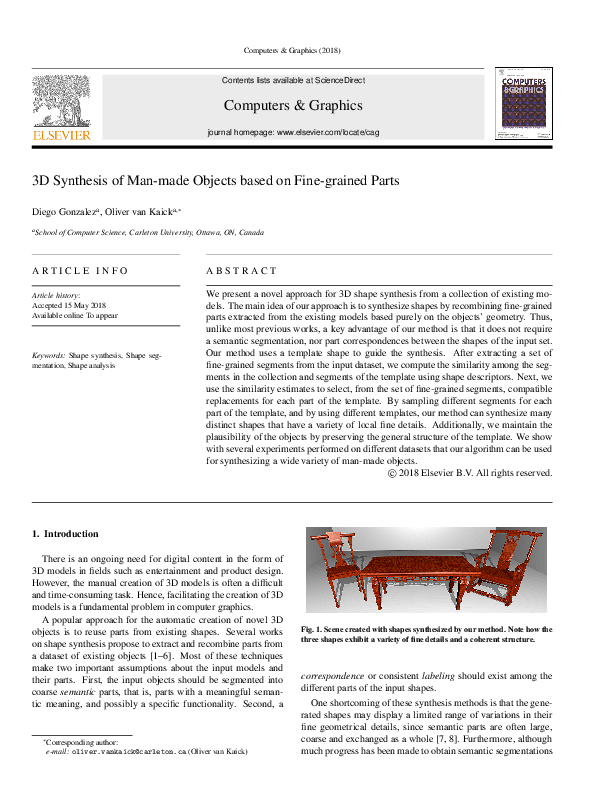 (PDF) 3D synthesis of man-made objects based on fine-grained parts