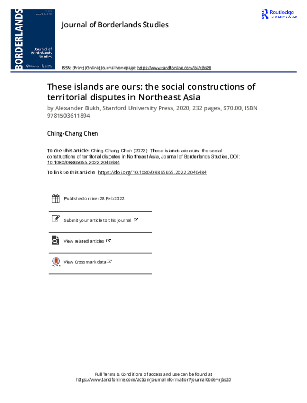 (PDF) These islands are ours: the social constructions of territorial ...