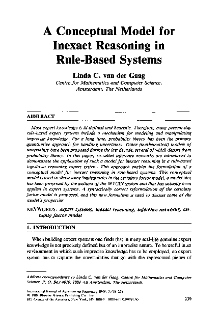 (PDF) A conceptual model for inexact reasoning in rule-based systems