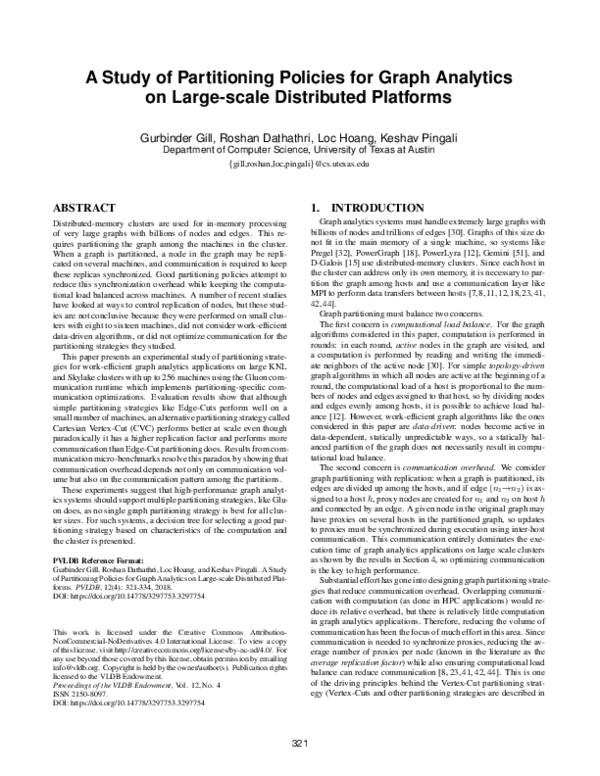 (PDF) A study of partitioning policies for graph analytics on large ...