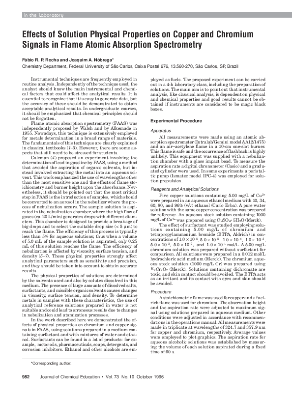 (PDF) Effects of Solution Physical Properties on Copper and Chromium