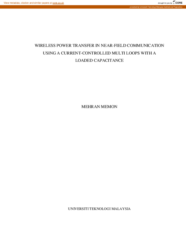 (PDF) Wireless power transfer in near-field communication using a ...