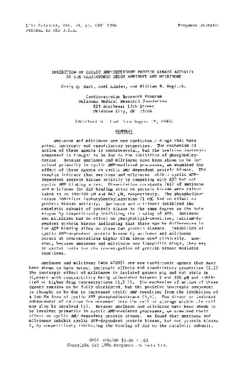 (PDF) Inhibition of cyclic AMP-dependent protein kinase activity by the ...