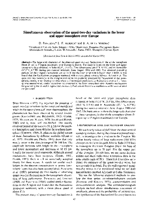 (PDF) Simultaneous observation of the quasi-two-day variations in the ...