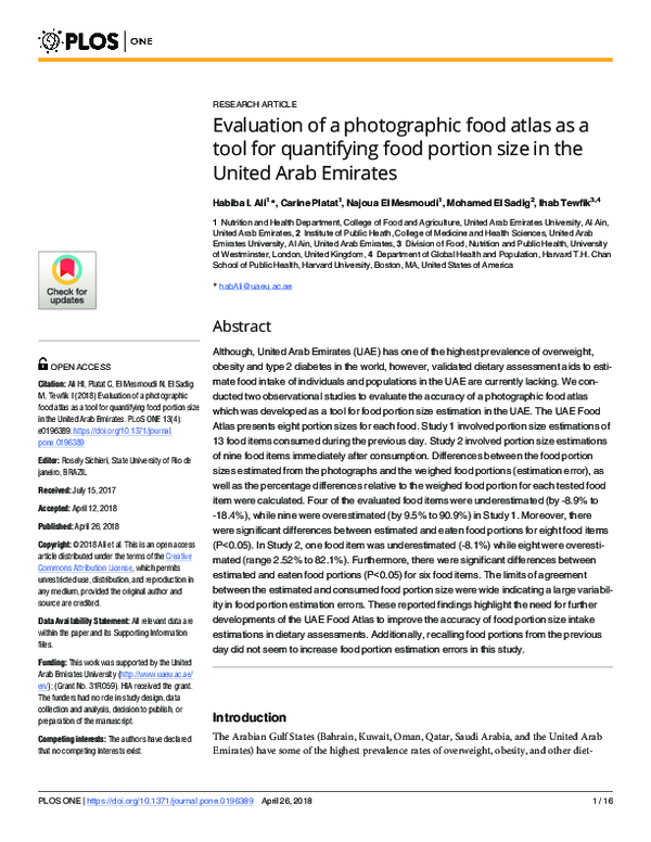 (PDF) Evaluation of a photographic food atlas as a tool for quantifying ...